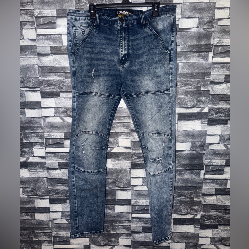 Men's CDMG & CO Straight Jeans - Classic Blue Denim Aficionados size 36x32